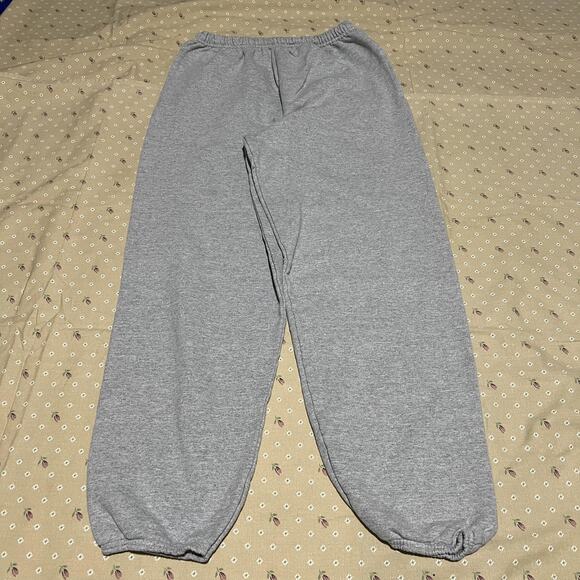 Hanes Ultimate Cotton Printpro Sweatpants Mens Medium Gray Joggers Elastic Cuffs - Picture 1 of 4